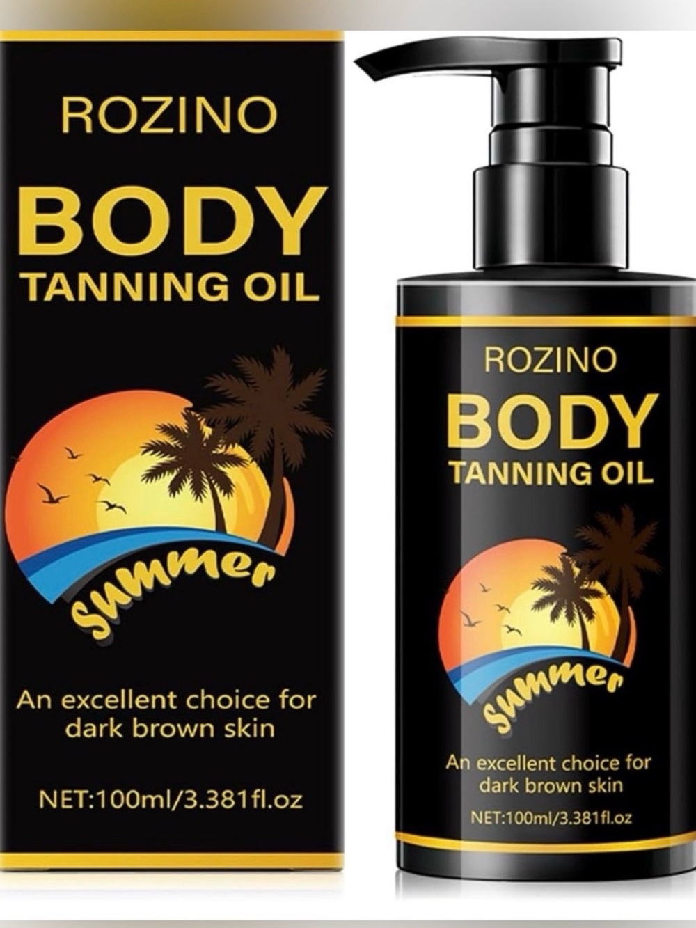 ROZINO Hydrating Clear Tanning Oil Outdoor Face/Body 100ml